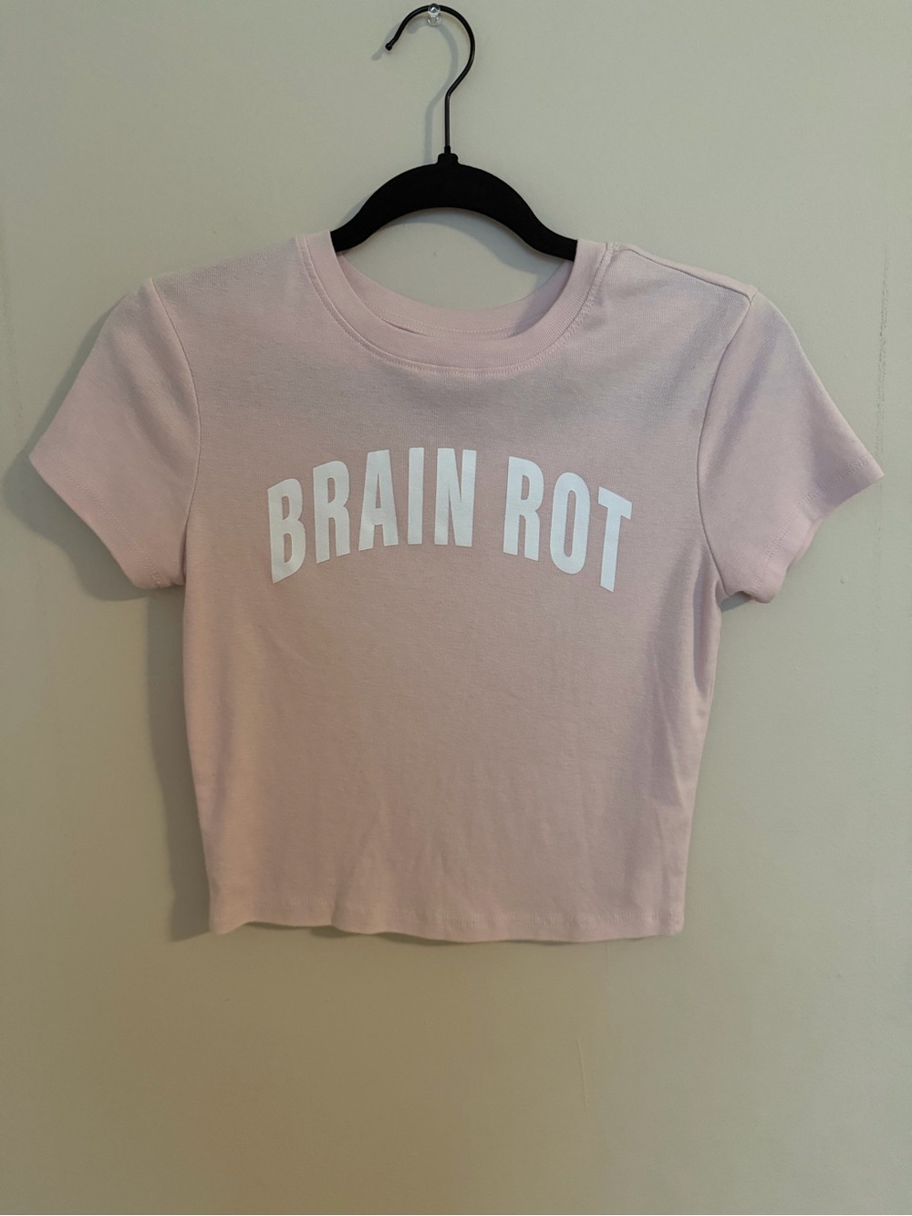 Kids Pink 'Brain Rot' Graphic Tee